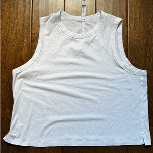 Lulu Ladies White Tank Top